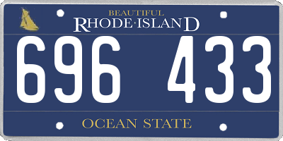 RI license plate 696433