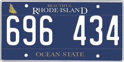 RI license plate 696434