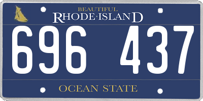 RI license plate 696437