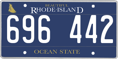 RI license plate 696442