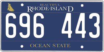 RI license plate 696443