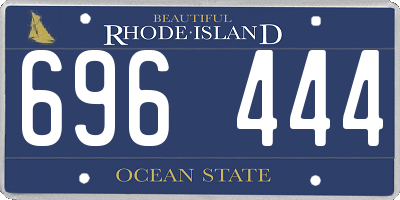 RI license plate 696444