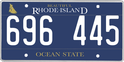 RI license plate 696445