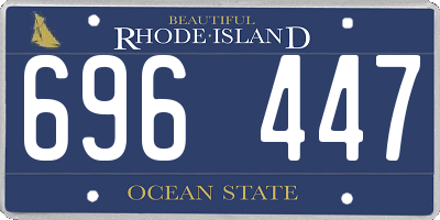 RI license plate 696447