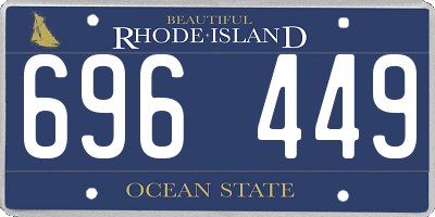 RI license plate 696449