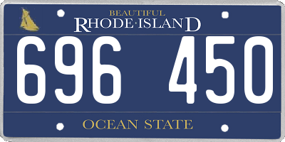 RI license plate 696450