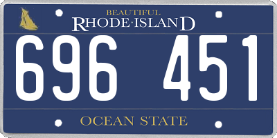 RI license plate 696451