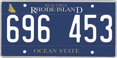 RI license plate 696453