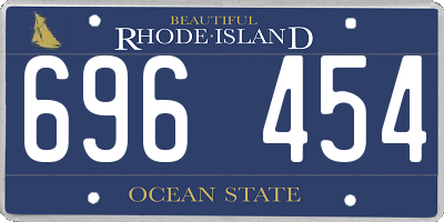 RI license plate 696454