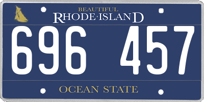 RI license plate 696457