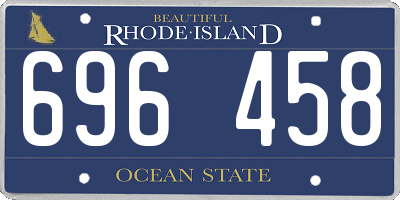 RI license plate 696458