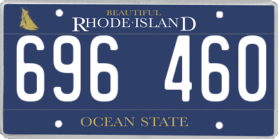 RI license plate 696460