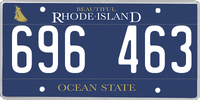 RI license plate 696463