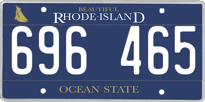 RI license plate 696465