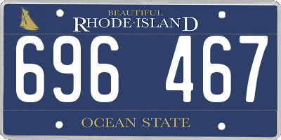 RI license plate 696467