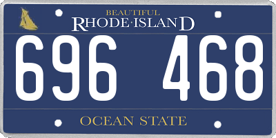 RI license plate 696468