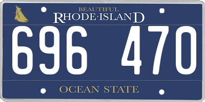 RI license plate 696470