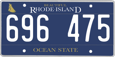 RI license plate 696475