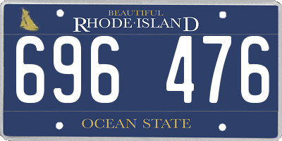 RI license plate 696476