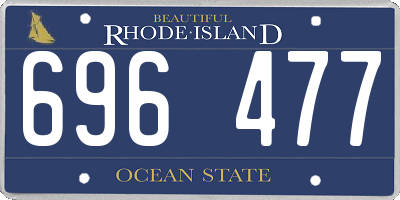 RI license plate 696477