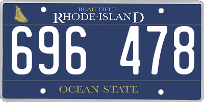 RI license plate 696478