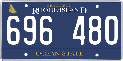 RI license plate 696480