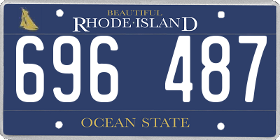 RI license plate 696487