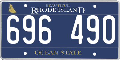 RI license plate 696490