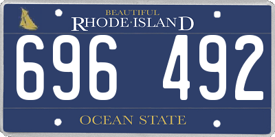 RI license plate 696492