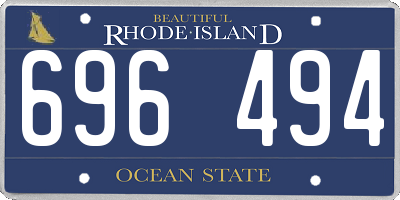 RI license plate 696494