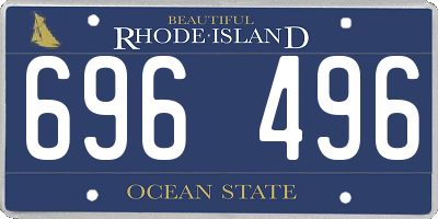 RI license plate 696496