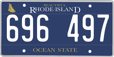RI license plate 696497