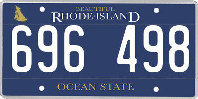 RI license plate 696498
