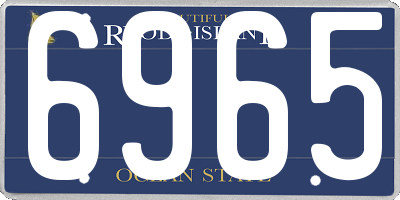RI license plate 6965