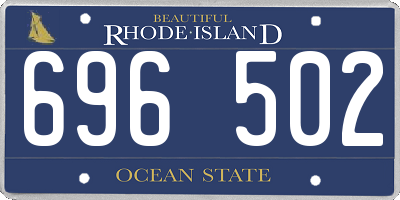 RI license plate 696502