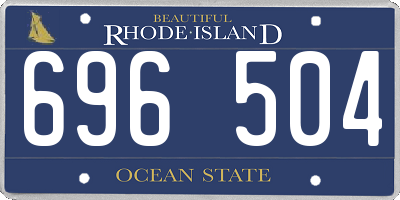 RI license plate 696504