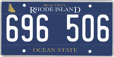 RI license plate 696506