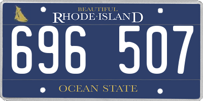 RI license plate 696507