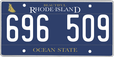 RI license plate 696509