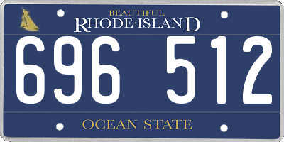 RI license plate 696512