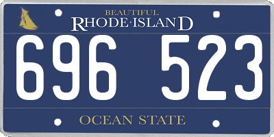 RI license plate 696523