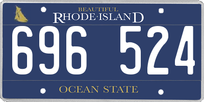 RI license plate 696524
