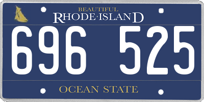 RI license plate 696525