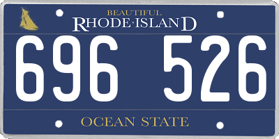 RI license plate 696526