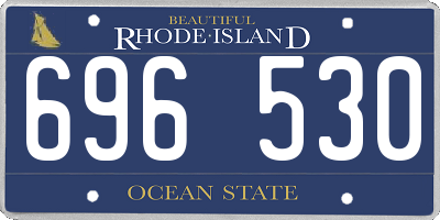 RI license plate 696530