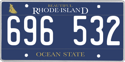 RI license plate 696532