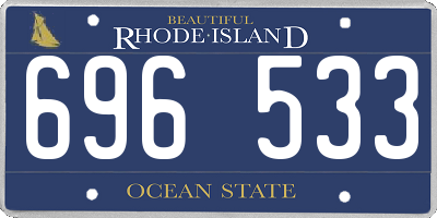 RI license plate 696533