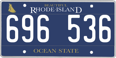 RI license plate 696536