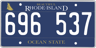 RI license plate 696537
