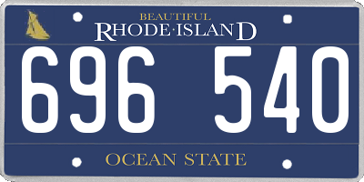 RI license plate 696540